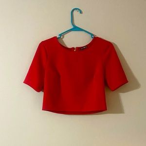 Dressy red Express crop top